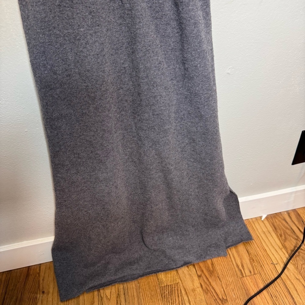 Anthropologie Matinee Midi Wool Belted Sweater Dress Gray - Picture 8 of 16